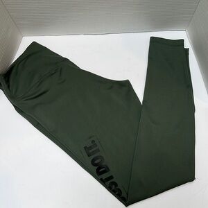 Nike Dri-FIT Olive Green High-Waisted Leggings - Stretch & Style!